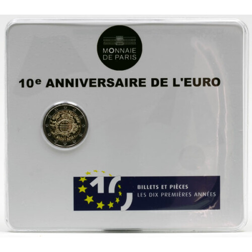 2 Euro Gedenkmünze Frankreich 2012 st - 10 Jahre Bargeld - im Blister