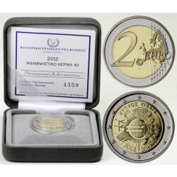 2 Euro Gedenkmünze Zypern 2012 PP - 10 Jahre Bargeld...