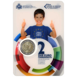2 Euro Gedenkmünze San Marino 2012 - 10 Jahre Euro Bargeld - im Blister
