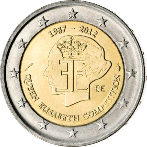 2 Euro Gedenkmünze Belgien 2012 bfr. - Musikwettbewerb