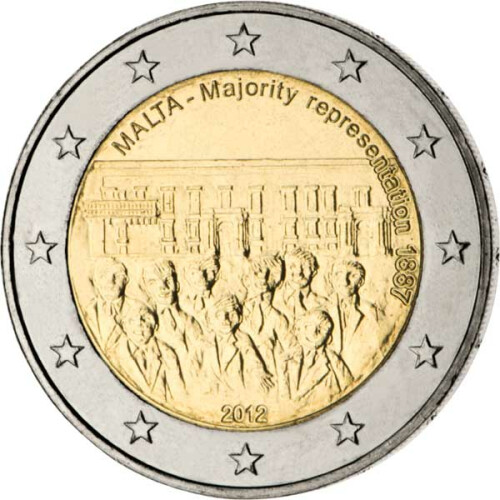 2 Euro Gedenkmünze Malta 2012 bfr. - Wahlrecht 1887