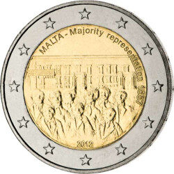 2 Euro Gedenkm&uuml;nze Malta 2012 bfr. - Wahlrecht 1887