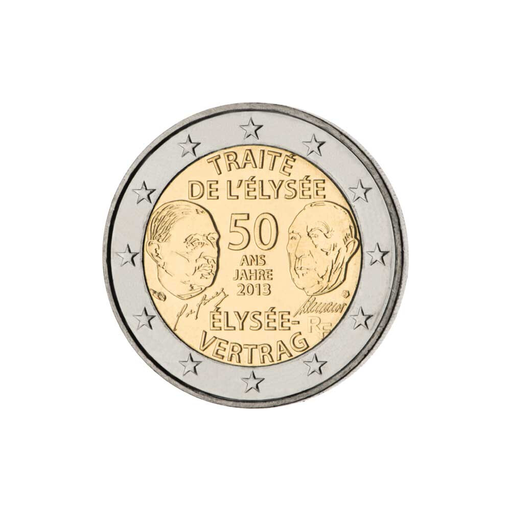2 Euro Münze Elysee-vertrag 2013 Fehlprägung Erkennen 2 Euro Gedenkmünze Frankreich 2013 bfr. - Élysée-Vertrag