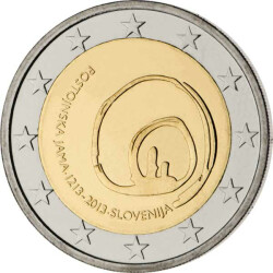 2 Euro Gedenkmünze Slowenien 2013 bfr. - Grotten von...