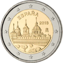 2 Euro Gedenkmünze Spanien 2013 bfr. - El Escorial