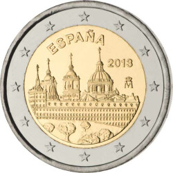 2 Euro Gedenkm&uuml;nze Spanien 2013 bfr. - El Escorial