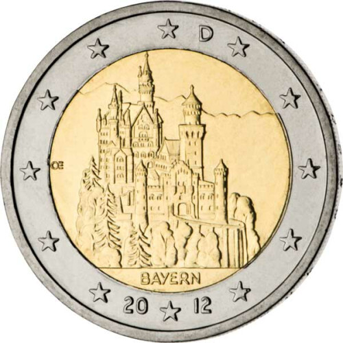 2 Euro Gedenkmünze Deutschland 2012 bfr. - Neuschwanstein (A)