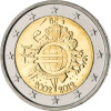 2 Euro Gedenkmünze Belgien 2012 bfr. - 10 Jahre Bargeld
