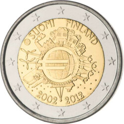 2 Euro Gedenkmünze Finnland 2012 bfr. - 10 Jahre...