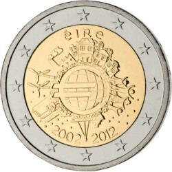 2 Euro Gedenkm&uuml;nze Irland 2012 bfr. - 10 Jahre...
