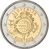 2 Euro Gedenkmünze Slowenien 2012 bfr. - 10 Jahre Bargeld