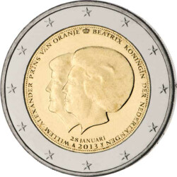 2 Euro Gedenkm&uuml;nze Niederlande 2013 bfr. -...