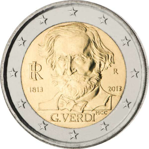 2 Euro Gedenkmünze Italien 2013 bfr. - Giuseppe Verdi