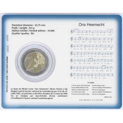 2 Euro Gedenkmünze Luxemburg 2013 bfr. - Nationalhymne