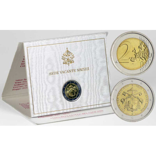 2 Euro Gedenkmünze Vatikan 2013 st - Sedisvakanz - im Folder