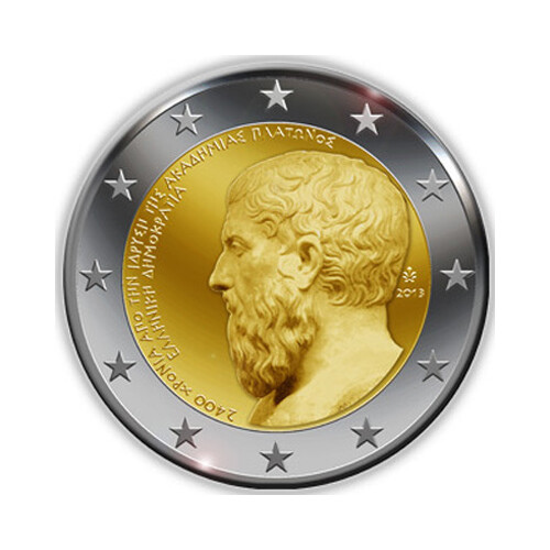 2 Euro Gedenkmünze Griechenland 2013 bfr. - Platon Akademie