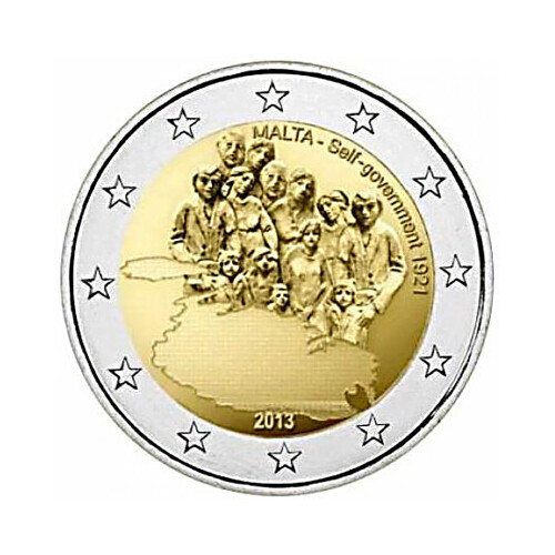2 Euro Gedenkmünze Malta 2013 bfr. - 1921 Selbstverwaltung / Autonomie