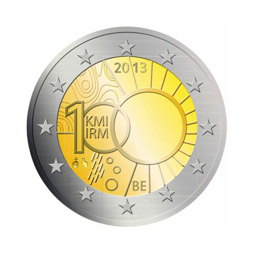 2 Euro Gedenkmünze Belgien 2013 bfr. - Meteorologisches Institut