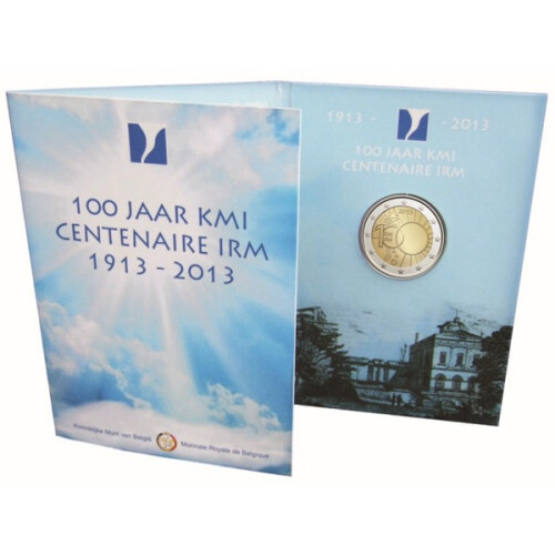 2 Euro Gedenkmünze Belgien 2013 st - Meteorologisches Institut - im Blister