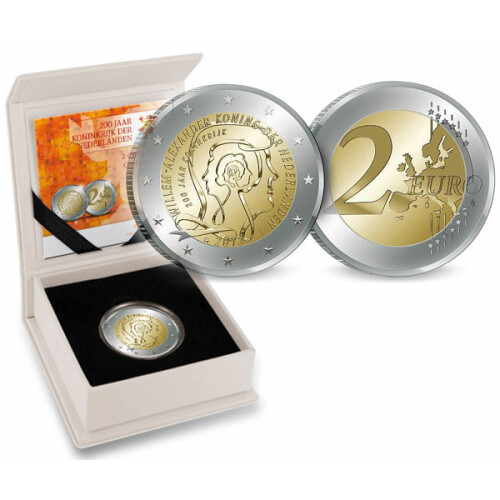 2 Euro Gedenkmünze Niederlande 2013 PP - 200 Jahre Königreich