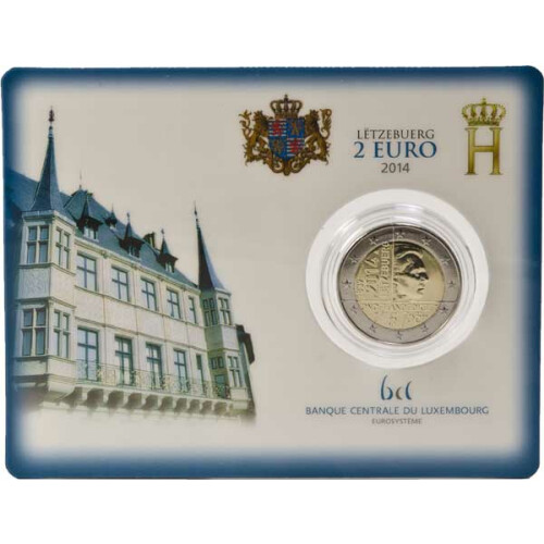 2 Euro Gedenkmünze Luxemburg 2014 st - 175 Jahre Unabhängigkeit in CoinCard