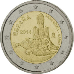 2 Euro Gedenkm&uuml;nze Spanien 2014 bfr. - Antonio...