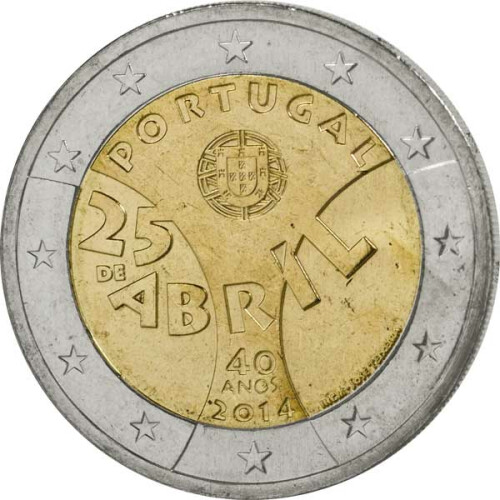 2 Euro Gedenkmünze Portugal 2014 bfr. - Nelkenrevolution / 25. April