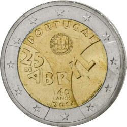 2 Euro Gedenkmünze Portugal 2014 bfr. -...