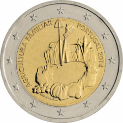 2 Euro Gedenkmünze Portugal 2014 bfr. - Landwirtschaft