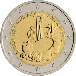 2 Euro Gedenkm&uuml;nze Portugal 2014 bfr. -...