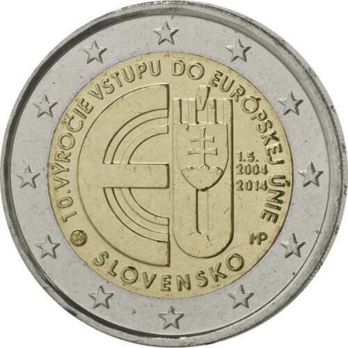 2 Euro Gedenkmünze Slowakei 2014 bfr. - 10 Jahre EU-Migliedschaft
