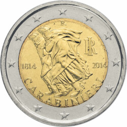 2 Euro Gedenkmünze Italien 2014 bfr. - 200 Jahre...