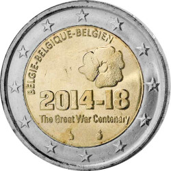 2 Euro Gedenkmünze Belgien 2014 bfr. - 1. Weltkrieg...