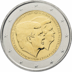 2 Euro Gedenkm&uuml;nze Niederlande 2014 bfr. -...