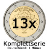 Serie: 13 x 2 Euro Gedenkmünze Römische Verträge 2007 bankfrisch