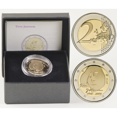 2 Euro Gedenkmünze Finnland 2014 PP - Tove Jansson - im Etui