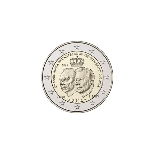 2 Euro Gedenkmünze Luxemburg 2014 bfr. - Thronbesteigung Jean
