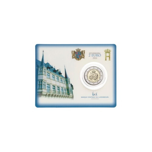 2 Euro Gedenkmünze Luxemburg 2014 st - Thronbesteigung Jean in ConCard