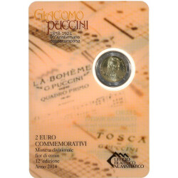 2 Euro Gedenkmünze San Marino 2014 - Giacamo Puccini - im Blister