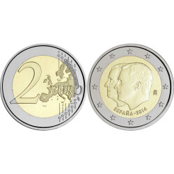 2 Euro Gedenkmünze + Medaille Spanien 2014 PP - Krönung - im Etui