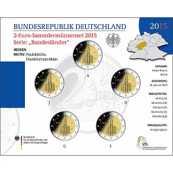 5 x 2 Euro Gedenkmünze Deutschland 2015 st -...