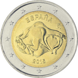 2 Euro Gedenkmünze Spanien 2015 bfr. - Höhle...