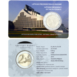 2 Euro Gedenkmünze Lettland 2015 st -...
