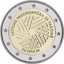 2 Euro Gedenkmünze Lettland 2015 PP -...