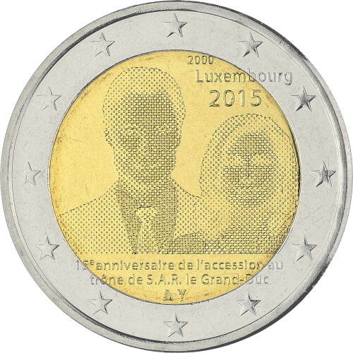 2 Euro Gedenkmünze Luxemburg 2015 bfr. - 15 Jahre Thronbesteigung