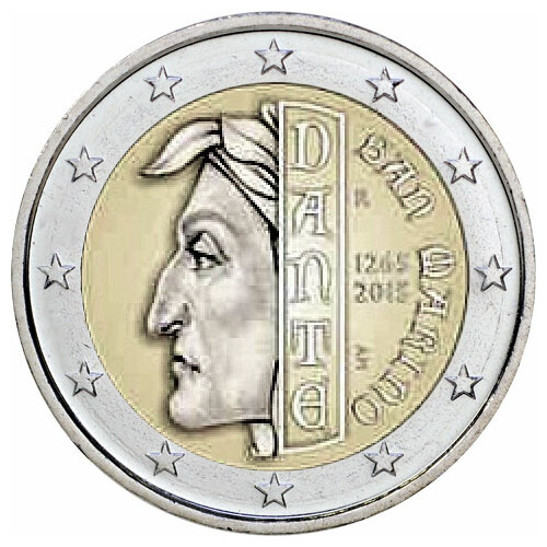 2 Euro Gedenkmünze San Marino 2015 st - Dante Aligheri - im Blister