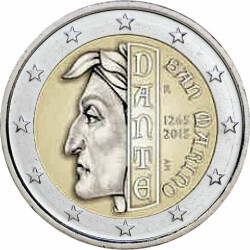 2 Euro Gedenkm&uuml;nze San Marino 2015 st - Dante...