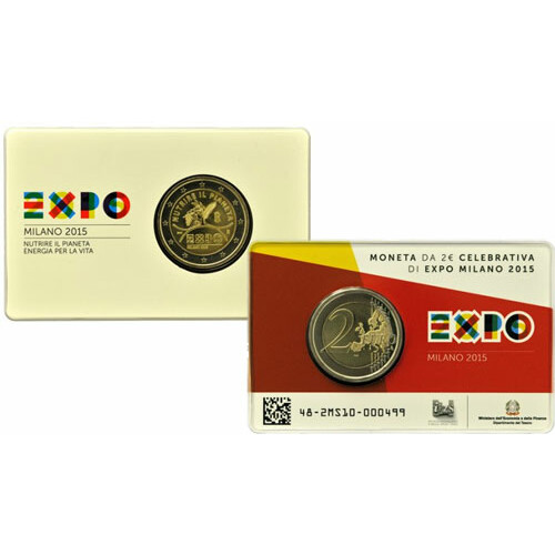 2 Euro Gedenkmünze Italien 2015 st - Expo Mailand/Milano - im Blister