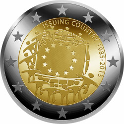 2 Euro Gedenkmünze Luxemburg 2015 bfr. - 30 Jahre...