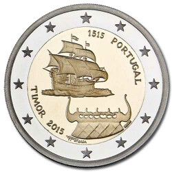 2 Euro Gedenkmünze Portugal 2015 PP - 500 Jahre...